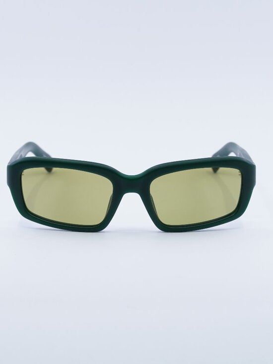 Jacquemus MARINO JAC/64 C2 Sunglasses Matte Green Rectangle Frame, Green Lenses main image 4